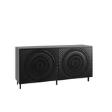 Modern Black Wood Sideboard Buffet Accent Bedroom Media Hallway Curio Kitchen Hutch Storage Cabinet W2263P207530