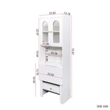 Fold-Out Convertible Writing Table, Desk Cabinet with shelf and drawer Multi-Function Home Office W331P256909