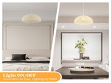 Height-Adjustable Farmhouse Rattan Pendant Lights with Adjustable Hanging Rope 64200391