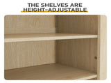8-Tier Arched Dome Display Rack Particleboard Melamine-Faced Bookshelf 15.75*11.81*70in Oak 13117068