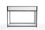 ZNTS Adam Twin Twin Bunk Bed Metal Black with White Mesh Guard Rail for Kids and Adult, Low Profile and B083P170084