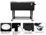 80Qt Black Box Black Square Foot Tube With Drain Pipe Freezer Incubator 79707667