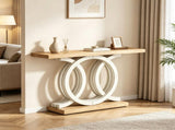 55 Inch Geometric Entryway Console Table, Modern Living Room Accent Table 09287889
