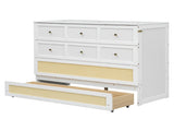 Full Size Murphy Bed with Large Drawers,White N708P336203K