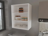 White Wall Cabinet with Open Storage B062P252210