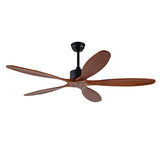 New Model 60 Inch Ceiling Fan With 5 Solid Wood Blades Remote Control Reversible DC Motor For Living W2991P343746