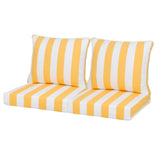 24x24 Inch Outdoor Deep Seat Cushion Set - Waterproof Fade-Resistant Patio Furniture Cushions with W419P290488