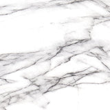 47 Round Dining Table for 4, Imitation White Marble Grain MDF Tabletop Modern Kitchen Table, 47 W1164P225840