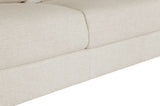 ZNTS Off White Linen, Three-person Indoor Sofa, Two Throw Pillows, Solid Wood Frame, Plastic Feet 02536639