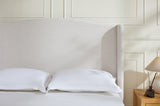 Hannah Upholstered Wingback Bed Size King / Tall 54" Headboard Upholstered King Bed / Premium B083P235518