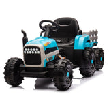 ZNTS Ride on Tractor with Trailer,24V Battery Powered Electric Tractor Toy, 200w*2motor W1578P193906