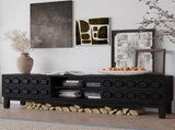 Modern Mid-Century Media Console with 4 Drawers and Cable Management, TV Console Table for TVs up to W757P305594