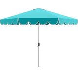10 Feet Patio Umbrella with Crank Tilt Adjustment - Turquoise 93531992