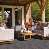 Wood Plastic Composite Deck Tiles Set of 20, Sustainable FSC Composite Decking Resist Rust, Water, W2882P204161