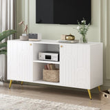 U-Can Modern TV Stand for TVs up to 55 Inches, Entertainment Center Media Console,Adjustable Shelf, N724P198518K