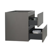 Alice-30W-102,Wall mount cabinet WITHOUT basin, Gray color, With two drawers, Pre-assembled W1865110045