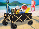 aluminum alloy folding wagon, Heavy Duty Utility Beach Wagon Cart for Sand with Big Wheels, W321P190035