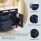 36'' Bathroom Vanity with Top Sink, Modern Bathroom Storage Cabinet with 2 Drawers and a Tip-out N710P230246C