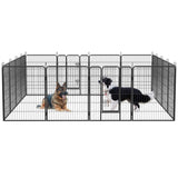 ZNTS Dog Playpen Outdoor, 16 Panels Dog Pen 40" Height Dog Fence Exercise Pen with Doors for W1422112801