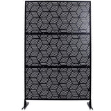 Outdoor & Indoor Privacy Metal Privacy 76" H48" W, Freestanding Decorative Privacy W465P193268