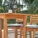 ZNTS Gloucester Contemporary Patio Wood Bar Table V1917