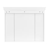 35'' x 28'' White Wall Mounted Bathroom Storage with Mirror Door, Modern Bathroom Wall N710P196545K