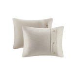 5 Piece Organic Cotton Oversized Comforter Cover Set w/removable insert Natural Full/Queen B035128744