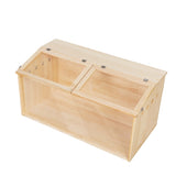Middle Transparent Wooden Hamster Cage, Small Animal Habitat Hutch for Large Siberian W2181P156758