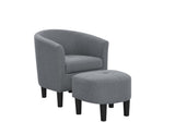 Moss 25.5" Wide Polyester Barrel Chair and Ottoman B343P311017