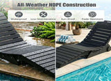 HDPE In-Pool Lounge Chair with Rear Rolling Wheels, 450 LBS Capacity S-Curve Ergonomic Pool Chaise 61390513