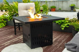 34inches Steel fire pit table Gas Fire Pit for Outdoor Outside Patio Deck and Garden Black W853P202186