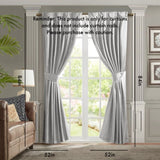 ZNTS Pleat Curtain Panel with Tieback B035129638