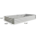 Raised Garden Bed Kit - Metal Raised Bed Garden 7.6x3.7x0.98ft for Flower Planters, Vegetables Herb 30888205