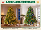 7.5FT Premium Life-Like Full Flocked Christmas Tree with Sturdy Metal Stand, Fire-Resistant Tips, N710P523033F