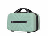 4-piece ABS lightweight suitcase, 14 inch makeup box, aircraft wheels OLIVE GREEN W284P149259