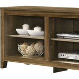Benito Knotty Oak 70"W TV Stand with Open Shelves and Cable Management B061P184947