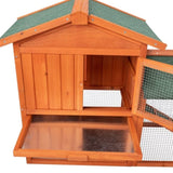 ZNTS 61" Wooden Chicken Coop Hen House Rabbit Wood Hutch Poultry Cage Habitat 50800719