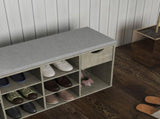 Storage Bench, Shoe Bench, Entryway Bench Padded Cushion, Drawer and Open Compartments, Bench 66471525