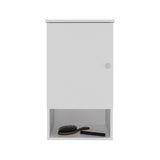 Medicine Cabinet 28.6" H, with 1 Door and 3 Shelves, White B097P250857