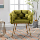 Luxury modern simple leisure velvet single sofa chair bedroom lazy person household dresser stool W117067863