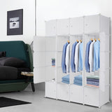 ZNTS 20 Cube Organizer Stackable Plastic Cube Storage Shelves Design Multifunctional Modular Closet 09173751