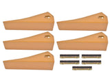 5Pcs 230SP Casting Bucket Teeth & TF23P Flex Pins Fits for Backhoe Skid Steer Loader 13799251