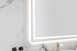 84in. W x 48in. H Oversized Rectangular Black Framed LED Mirror Anti-Fog Dimmable Wall Mount W127294620