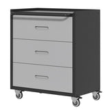 ZNTS Heavy-Duty Metal Storage Cabinet with Wheels - 3 Drawer Tool Cabinet for Garage, Office, and Home 22830899