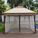 Outdoor 11x 11Ft Pop Up Gazebo Canopy With Removable Zipper Netting,2-Tier Soft Top Event W41932833