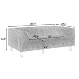 Pet sofa with backrest and armrests, modern rectangular pet sofa suitable for medium and large dogs, W487P228084
