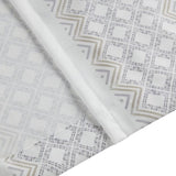 2pk Poly Printed Curtain Panel with Tufted Stripe White/Taupe 2-PK 50x95" B035P268154