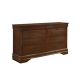 Traditional Design Brown Cherry Finish Dresser 1pc Louis Phillipe Style Classic Bedroom Furniture B011134284