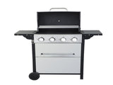 4-Burner Propane Gas BBQ Grill, 34200BTU Output With Wire Enamel Cooking Grids For Outdoor Barbecue, W2938P208373