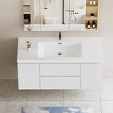 48" Floating Bathroom Vanity with Sink, Modern Wall-Mounted Bathroom Storage Vanity Cabinet with W1573P152687